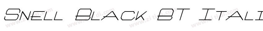 Snell Black BT Itali字体转换